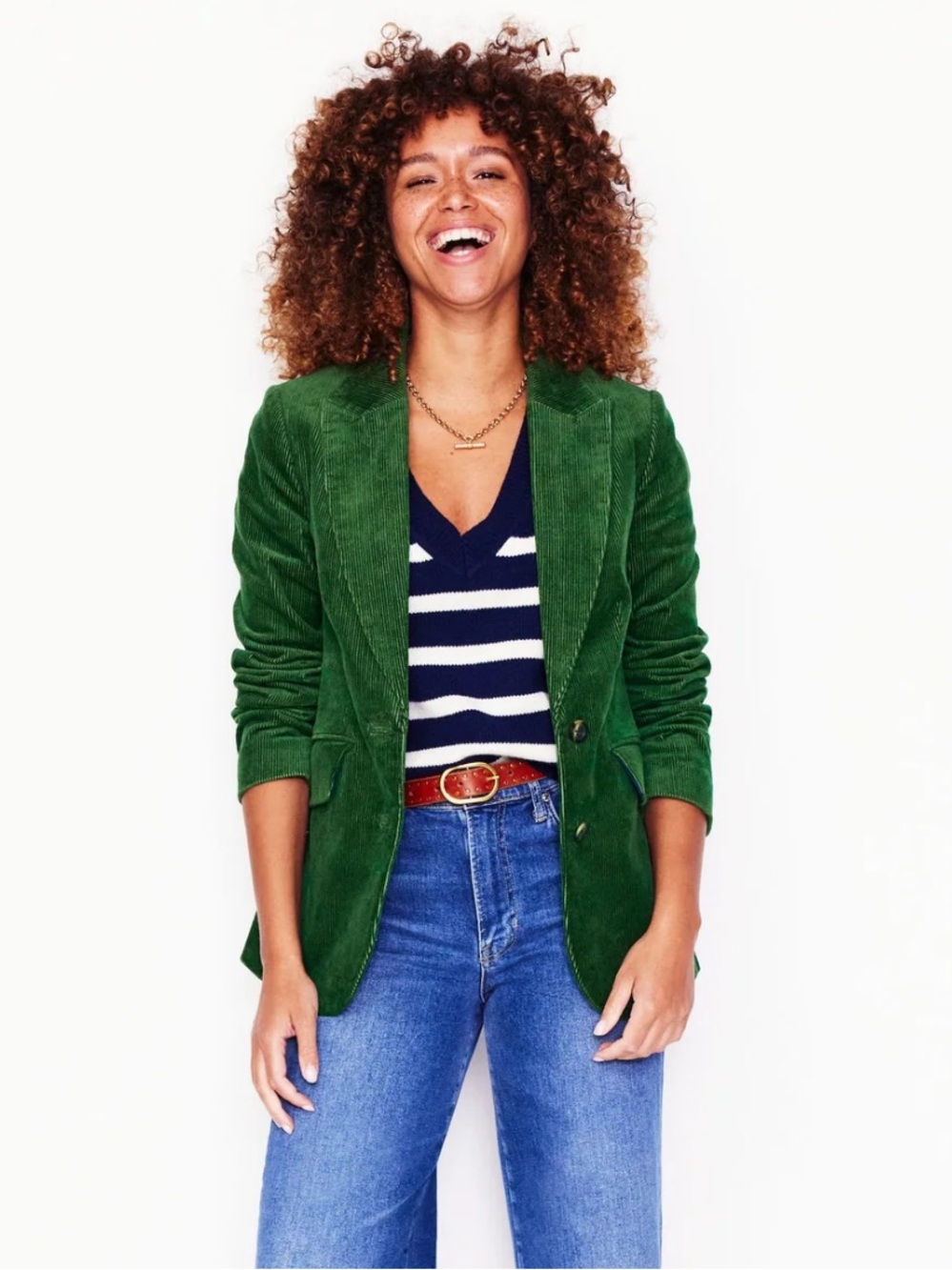 Boden Marylebone Green Cord Blazer Size 6 - Picture 2 of 10